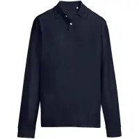 Рубашка поло унисекс с длинным рукавом Pacific LSL, кобальт (темно-синяя), размер 4XL