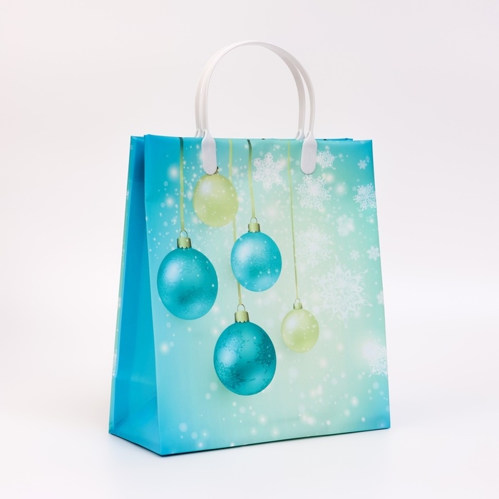 Новый год. Пакет Новый год. Пакет "Игрушки", мягкий пластик, 26х23 см.