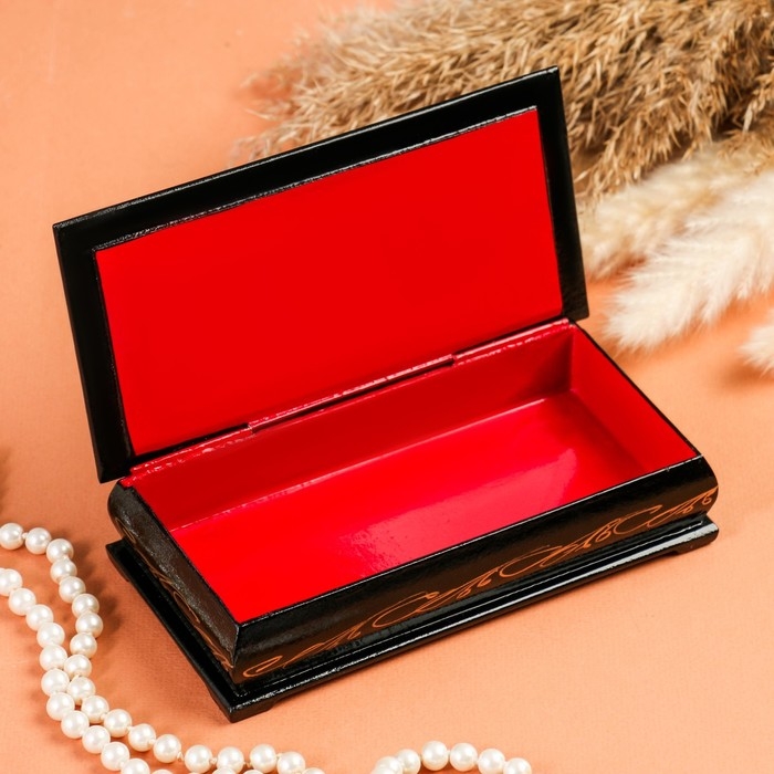 Шкатулка - купюрница «Ромашки с ягодами», 8,5×17 см, лаковая миниатюра Шкатулка - купюрница «Ромашки с ягодами», 8,5×17 см, лаковая миниатюра