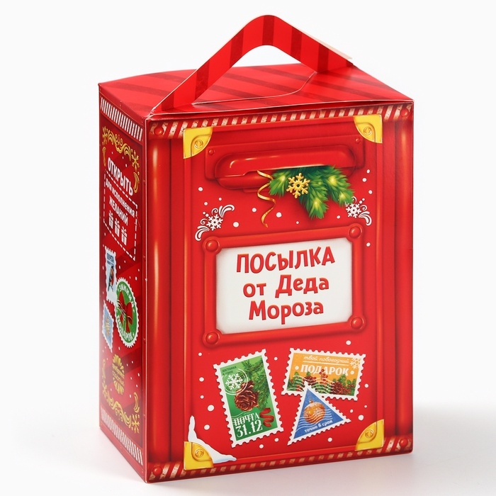 Сладкий детский подарок &laquo;Новогодняя почта&raquo;: шоколадные конфеты и пазлы, 500 г.