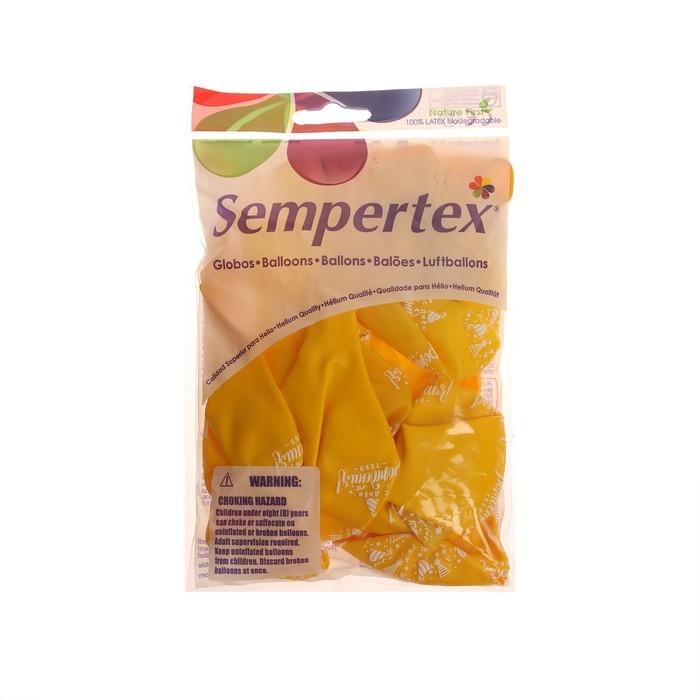 Воздушный шар латексный 12" &laquo;С Днём рождения&raquo;, прозрачный, цвет жёлтый, 15 шт.