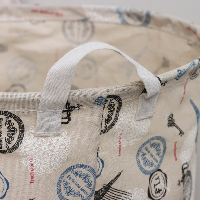 Корзина для белья Доляна «Париж», текстильная, 35×35×60 см Корзина для белья Доляна «Париж», текстильная, 35×35×60 см