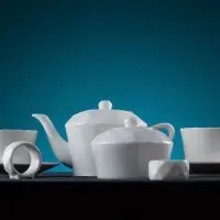 Чайная пара Diamante Bianco, белая