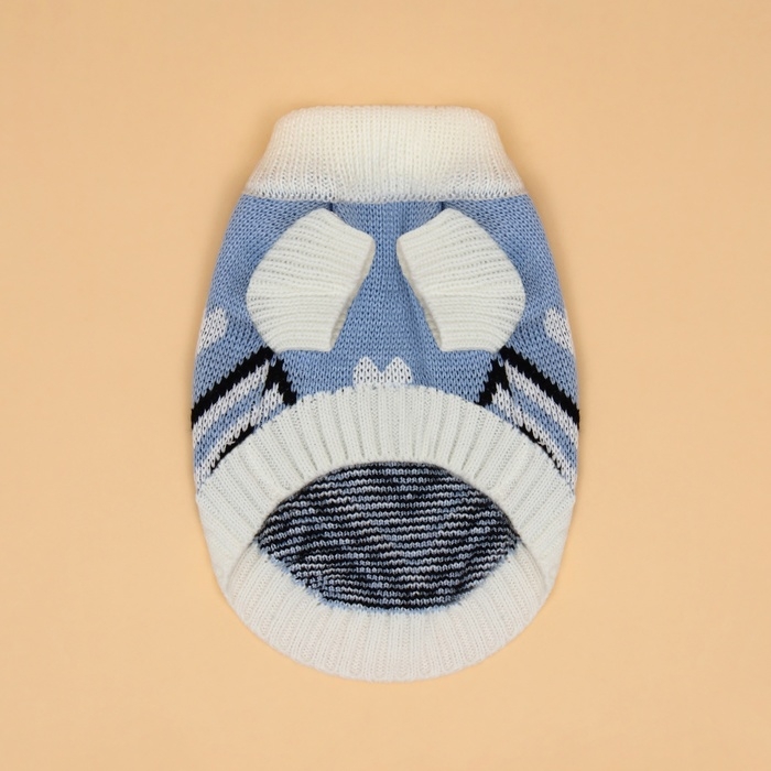 Свитер Свитер "Волна", S (ДС 23, ОШ 23, ОГ 26-45 см), голубой