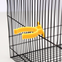 Поилка для грызунов, 60 мл, прозрачная с жёлтым креплением Поилка для грызунов, 60 мл, прозрачная с жёлтым креплением