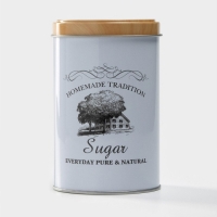 Банка для сахара &laquo;Дом и поле&raquo;, 12&times;7,5&times;7,5 см, цвет белый