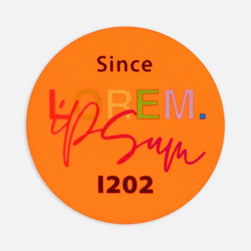 Наклейка тканевая Lunga Round, M, оранжевый неон