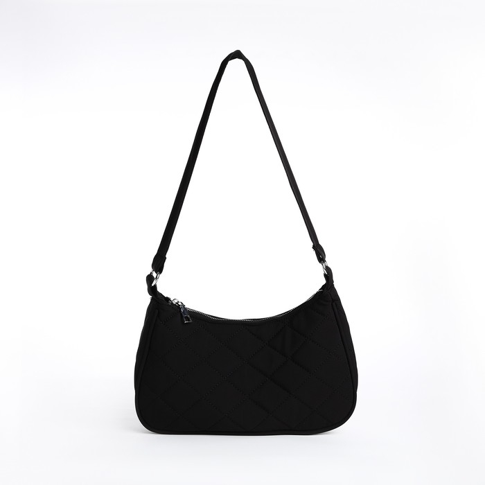 Сумка-багет на молнии, цвет чёрный