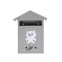 Ящик почтовый с замком, вертикальный, &laquo;Домик&raquo;, серый