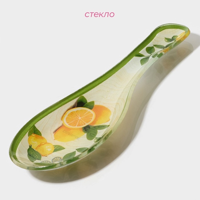 Подставка стеклянная под ложку Доляна &laquo;Дольче&raquo;, 23,5&times;8,3 см