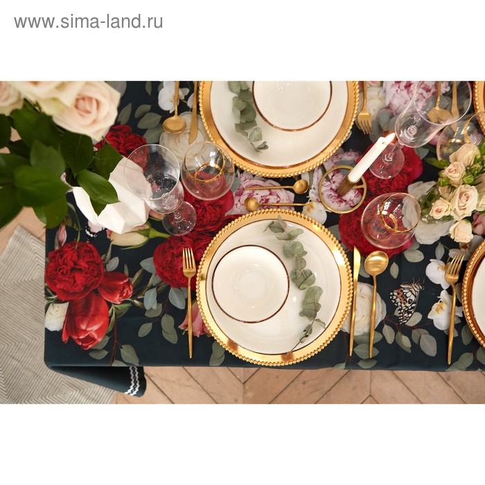 Скатерть "Этель" Flowers  220х147 см, 100% хлопок, саржа 190 г/м2