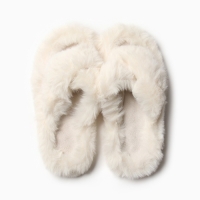 Тапочки женские с открытым носом размер 37, цвет молочный Тапочки женские с открытым носом размер 37, цвет молочный