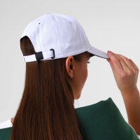 Кепка однотонная, цвет белый, х/б Кепка однотонная, цвет белый, х/б
