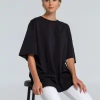 Футболка оверсайз &laquo;Чистая соль&raquo;, черная, размер XS/S (44-46)