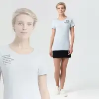 Футболка женская &laquo;Женщина хорошеет&raquo;, голубая, размер L