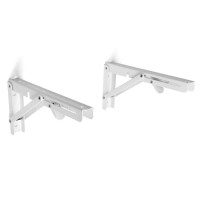 Кронштейн складной для столов и полок ТУНДРА, 2 шт., длина 250 мм, сталь, цвет белый Кронштейн складной для столов и полок ТУНДРА, 2 шт., длина 250 мм, сталь, цвет белый