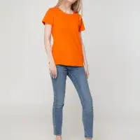 Футболка женская T-bolka Lady оранжевая, размер S