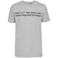 Футболка &laquo;Ленинградский почтальон&raquo;, серый меланж, размер S