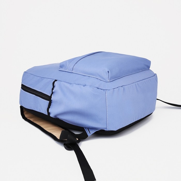 Рюкзак школьный из текстиля на молнии, 3 кармана, кошелёк, цвет сиреневый Рюкзак школьный из текстиля на молнии, 3 кармана, кошелёк, цвет сиреневый