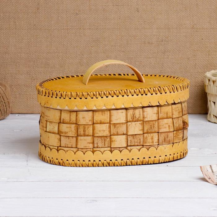 Батонница &laquo;Плетёнка&raquo;, 27&times;18&times;13 см, береста