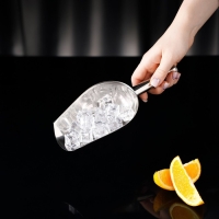 Совок из нержавеющей стали для льда и сыпучих продуктов, 260 мл, 24&times;9 см, цвет хромированный