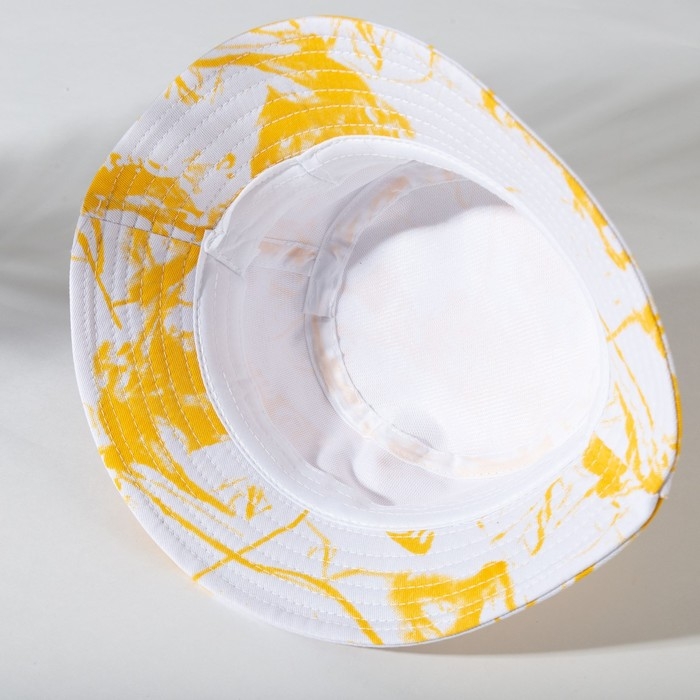 Панама детская MINAKU "Тай-Дай", цвет белый/жёлтый, р-р 54