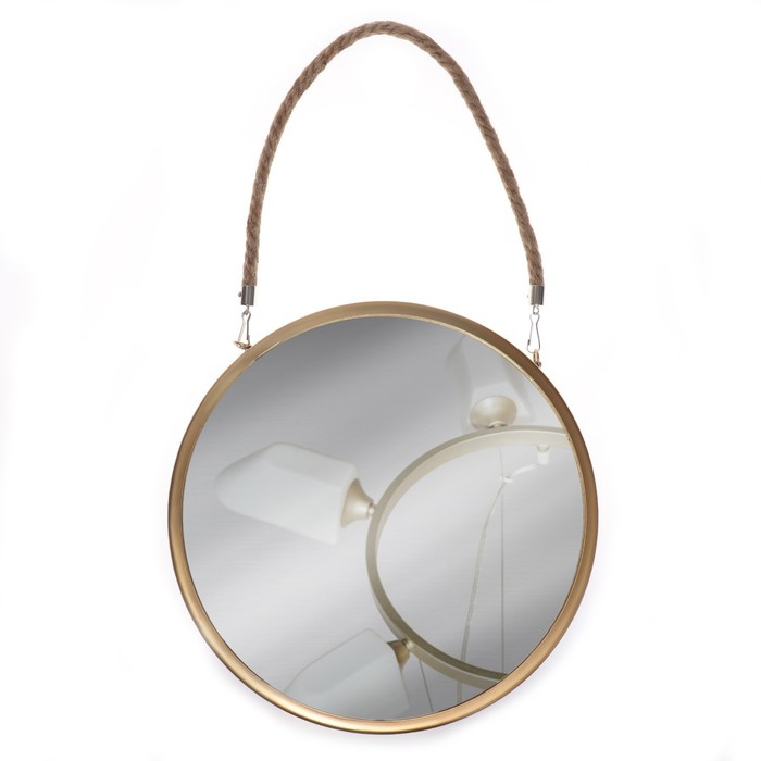 Зеркало настенное &laquo;Антураж&raquo;, d зеркальной поверхности 27,7 см, цвет золотистый