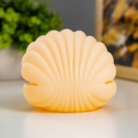 Ночник "Ракушка с жемчужиной" LED батарейки 3хLR фосфорный 10x9xx9,5 см RISALUX МИКС Ночник "Ракушка с жемчужиной" LED батарейки 3хLR фосфорный 10x9xx9,5 см RISALUX МИКС