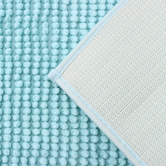 Коврик для дома Доляна «Букли», 50×80 см, цвет голубой Коврик для дома Доляна «Букли», 50×80 см, цвет голубой