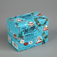 Гирлянда &laquo;Нить&raquo; 5 м с насадками &laquo;Шарики красные&raquo;, IP20, прозрачная нить, 30 LED, свечение красное, 8 режимов, 220 В