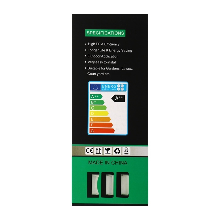 Светильник фасадный «Лампа», FSD-061, 8 Вт, 3000К, IP65, 220 В, пластик, черный Светильник фасадный «Лампа», FSD-061, 8 Вт, 3000К, IP65, 220 В, пластик, черный