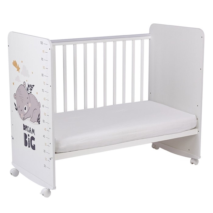 Кроватка детская Фея 702 Спящий мишка, белый Кроватка детская Фея 702 Спящий мишка, белый