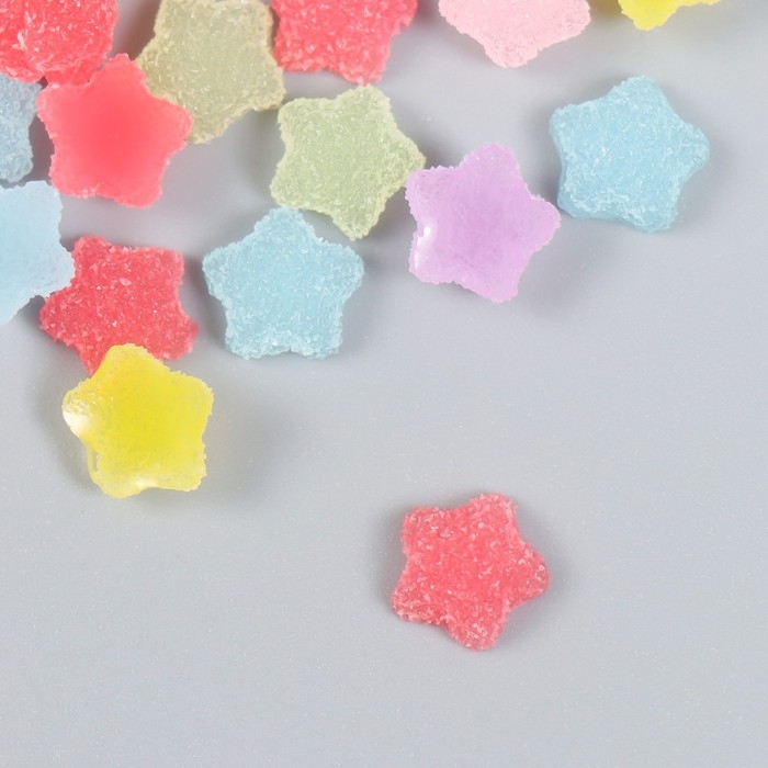 Декор для творчества пластик "Звёздочки-мармелад" набор 30 шт МИКС 1х1х0,5 см