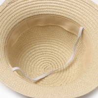 Шляпа для девочки "Перья" MINAKU, р-р 52, цв.бежевый Шляпа для девочки "Перья" MINAKU, р-р 52, цв.бежевый