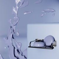 Мыльница настенная, 14,5&times;11,5&times;5 см, сталь