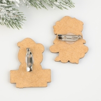 Новогодние значки &laquo;Новый год: Папочка нового года&raquo;, набор 2 шт.