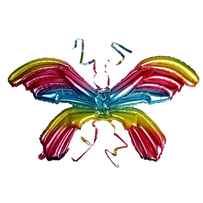 Фольгированные крылья &laquo;Бабочка&raquo;, 122 см., градиент
