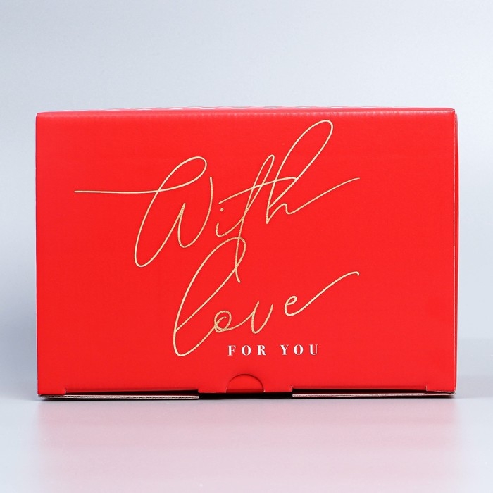 Коробка подарочная сборная, упаковка, &laquo;Люблю&raquo;, 22 х 15 х 10 см