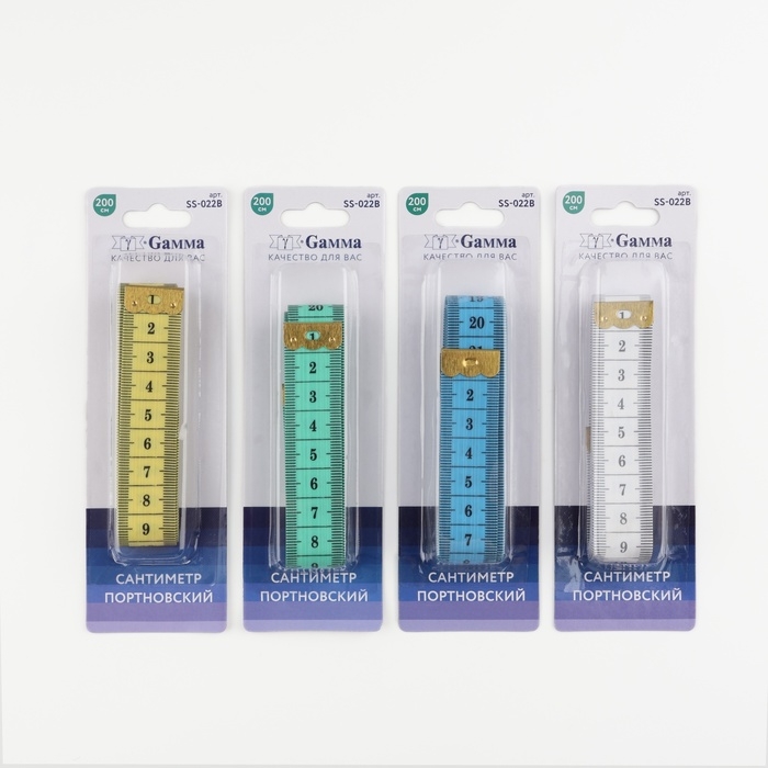 Сантиметровая лента, 200 см, цвет МИКС