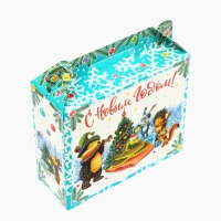 Новый год. Подарочная коробка новогодняя Чемоданчик малый "Лесные гости" 17,3 х 6,5 х 15 см. Новый год. Подарочная коробка новогодняя Чемоданчик малый "Лесные гости" 17,3 х 6,5 х 15 см.