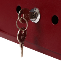 Ящик почтовый с замком, вертикальный, &laquo;Домик&raquo;, вишнёвый