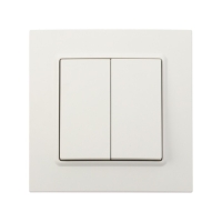 Выключатель TOT Elegant, 10 А, 2 кл., скрытый, белый Выключатель TOT Elegant, 10 А, 2 кл., скрытый, белый