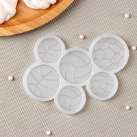 Силиконовая форма &laquo;Мячи&raquo;, 12,5&times;9 см, ячейки d=4 см, d=3 см, цвет прозрачный