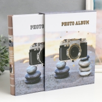 Фотоальбом на 200 фото 13х18 см "Фотоаппарат ретро" в коробке МИКС 29,5х23х5,5 см
