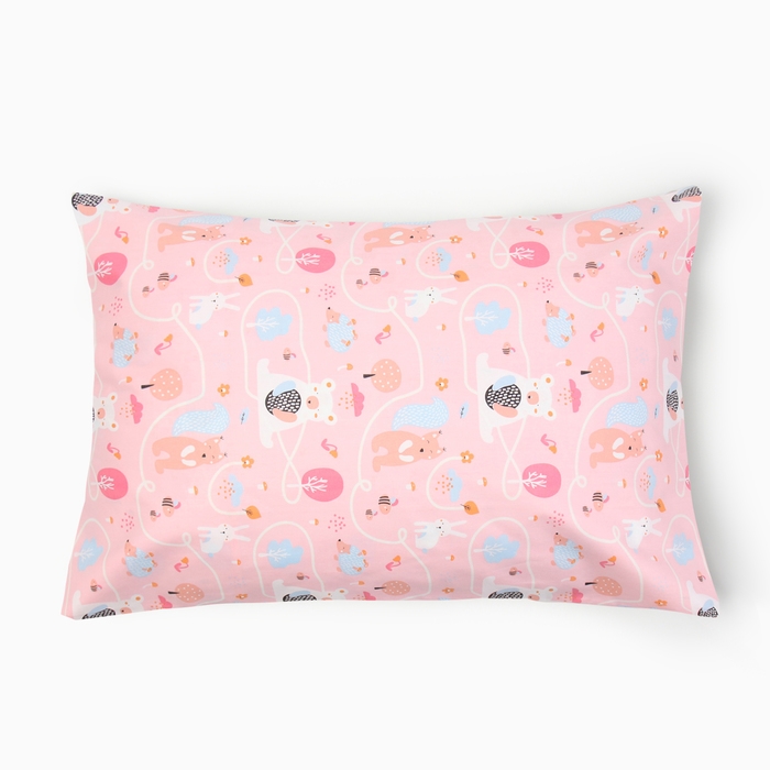 Наволочка LoveLife "Лесные жители" 50*70 см,сатин, 100% хлопок