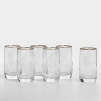 Набор стеклянных стаканов &laquo;Перо&raquo;, 330 мл, 6 шт