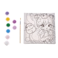 Картина по номерам для детей &laquo;Зеленоглазая девочка&raquo;, 15 х 15 см