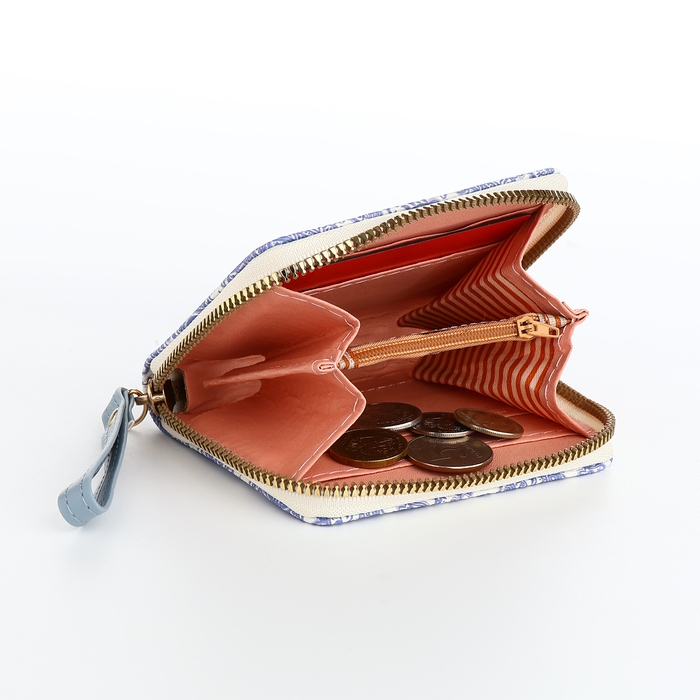 Кошелёк женский на молнии, цвет голубой Кошелёк женский на молнии, цвет голубой