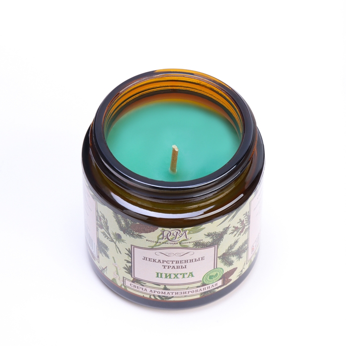 Свеча в банке ароматизированная Свеча в банке ароматизированная "Пихта", время горения 15 ч