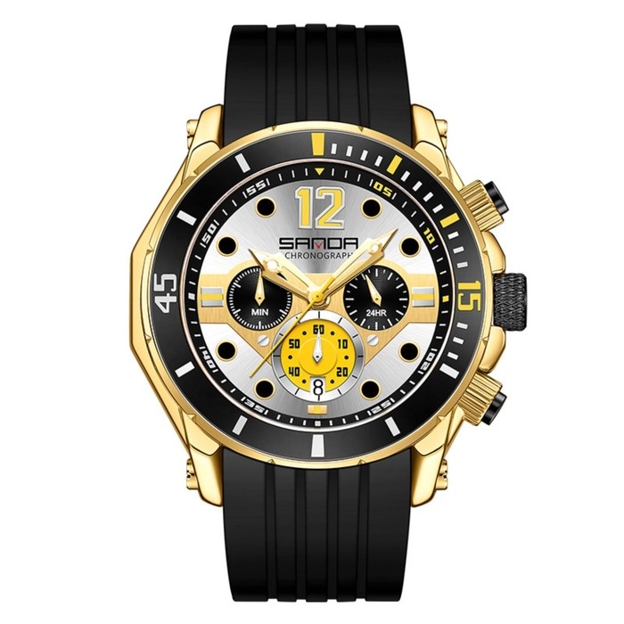 Часы наручные, d-5.1 см, водонепроницаемые, хронограф, ремешок силикон, светящиеся Часы наручные, d-5.1 см, водонепроницаемые, хронограф, ремешок силикон, светящиеся